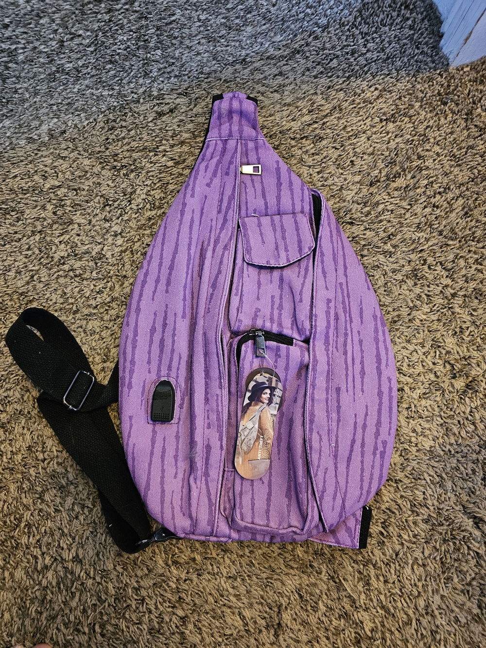 Purple Sling Bag